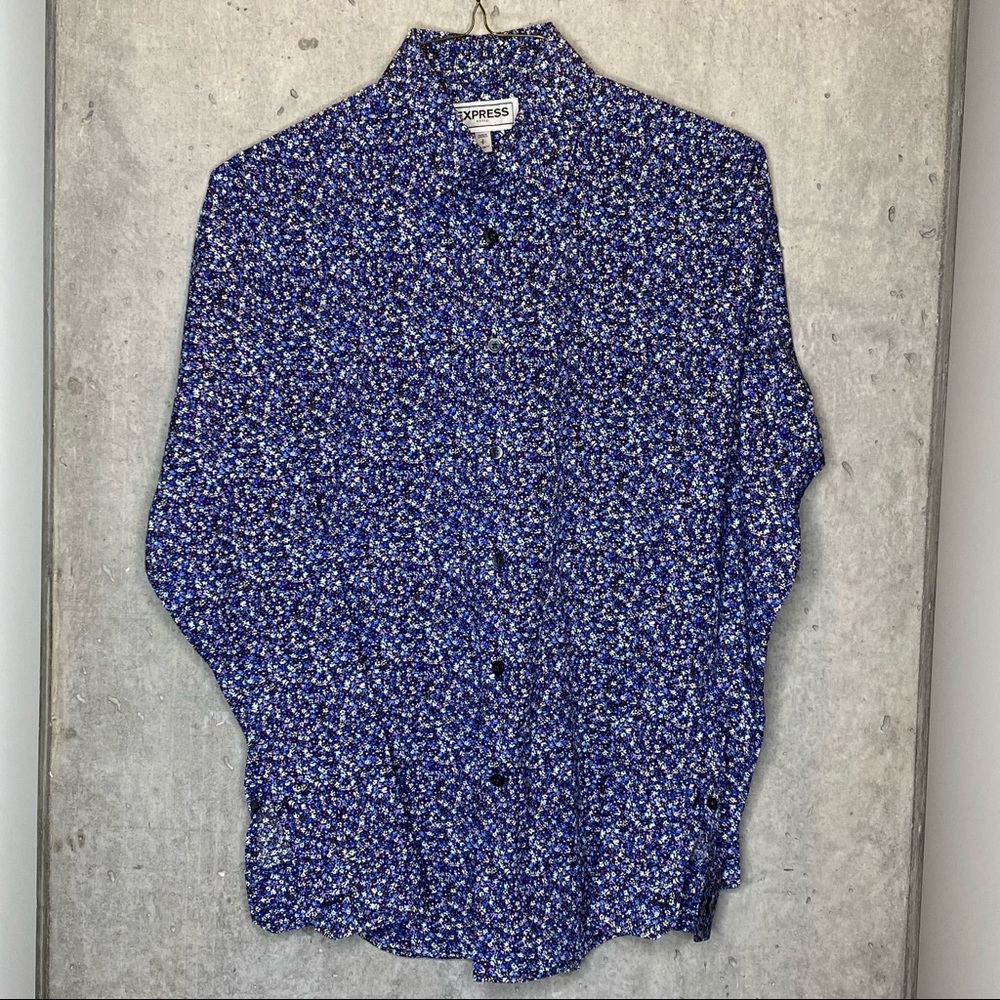 EXPRESS fitted long sleeve dress shirt